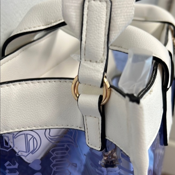 Juicy Couture Heart Dazzling Blue Beachin Large Tote Bag 💙🤍💙🤍 - Picture 10 of 11